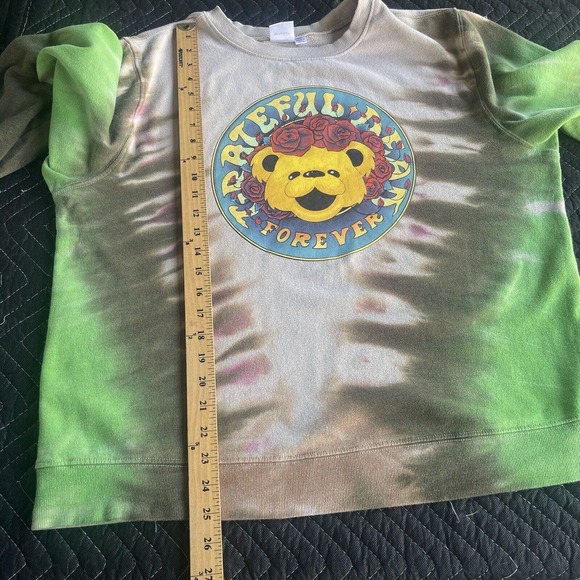 Grateful Dead Sweater Womens XXL 2X Band Bear Roses Multicolored Sweatshirt - Picture 9 of 10
